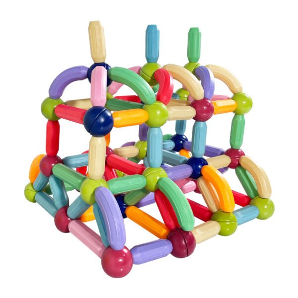 Magnetic Rod & Ball Building Blocks | DIY Educational Toy for Kids (4–10 Years)