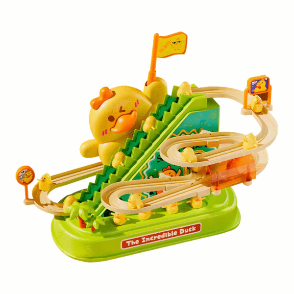 Electric Track Toy - Climbing Duck with Music & Lights