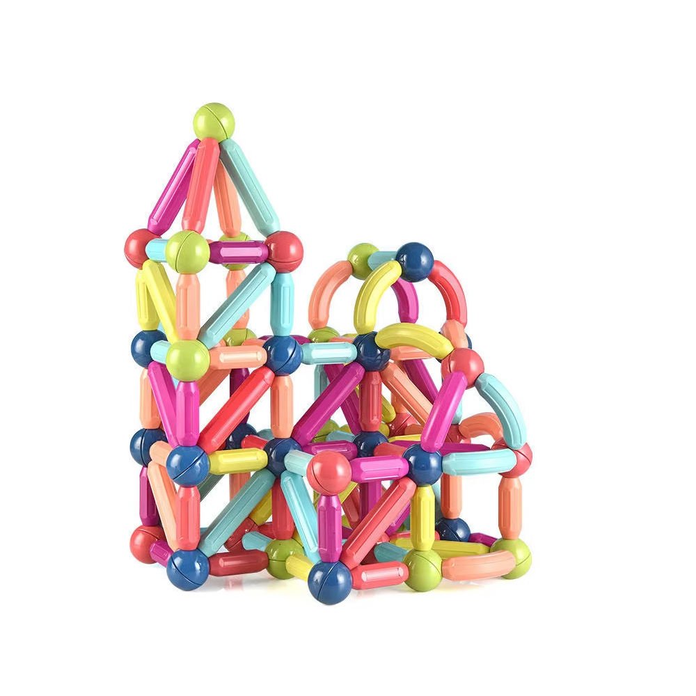 Magnetic Rod & Ball Building Blocks | DIY Educational Toy for Kids (4–10 Years)