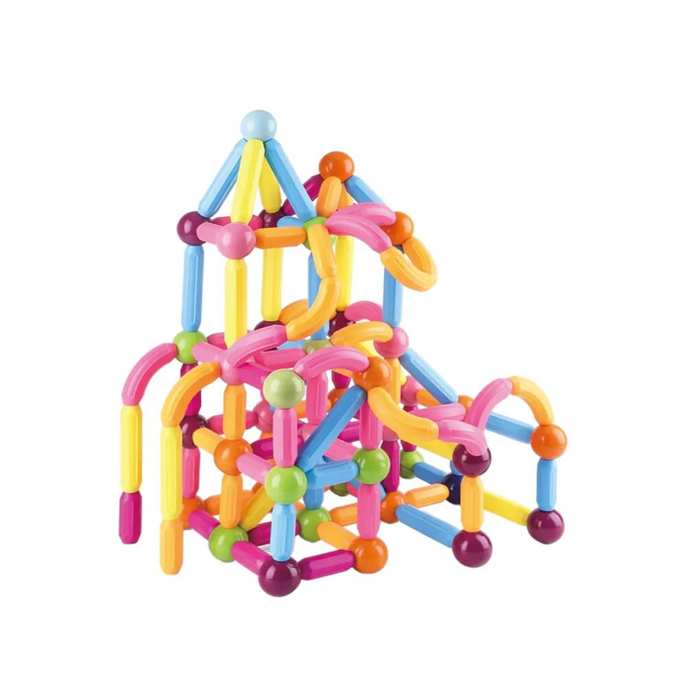 Magnetic Rod & Ball Building Blocks | DIY Educational Toy for Kids (4–10 Years)