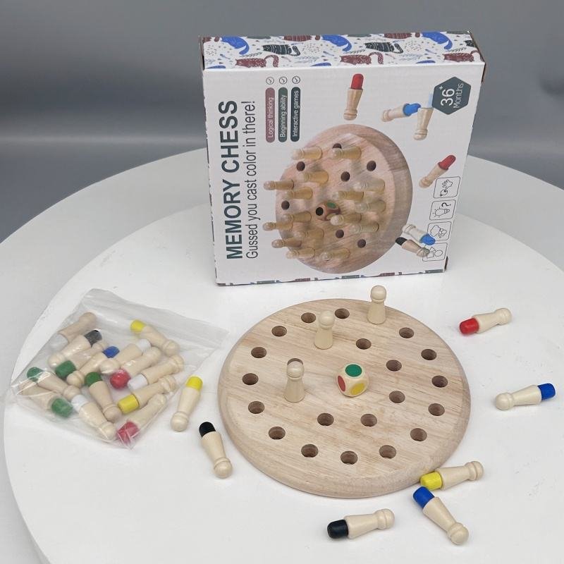 Memory Chess Wooden Chessboard | Montessori Educational Toy (3–13 Years)