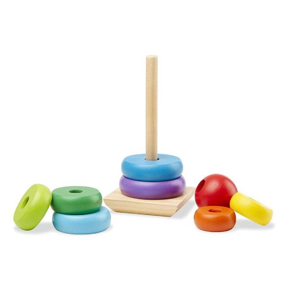 Wooden Rainbow Stacker Educational Toy